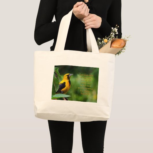 Grand Tote Bag Psaumes 55:22 Inspirationnel (Devant (produit))