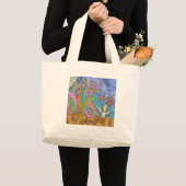 Grand Tote Bag Psychedelic Seahorse Sea Turtle Art (Devant (produit))