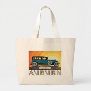 Grand Tote Bag Publicité vintage Auburn Motors Sunburst
