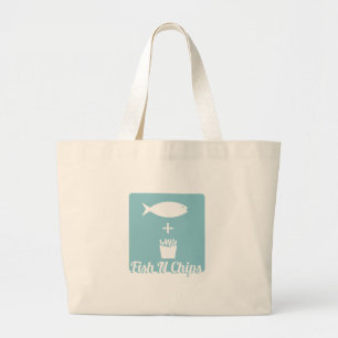 Grand Tote Bag Puces des poissons N