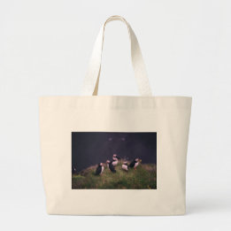 Grand Tote Bag Puffins de l'Atlantique