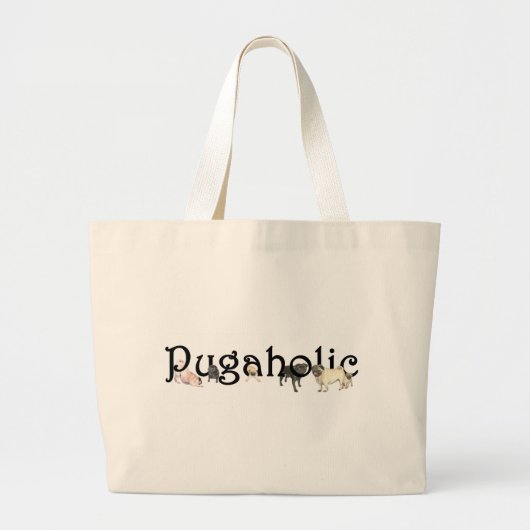 Grand Tote Bag Pugaholic (Devant)
