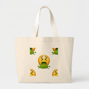 Grand Tote Bag puking émoji