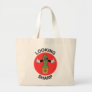 Grand Tote Bag Pun de cactus qui en jette