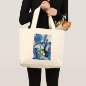 Grand Tote Bag Purple Singapour orchidée aquarelle (Devant (produit))