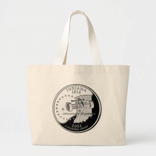 Grand Tote Bag Quartier d'état de Indiana Reverse Side Faux (Devant)