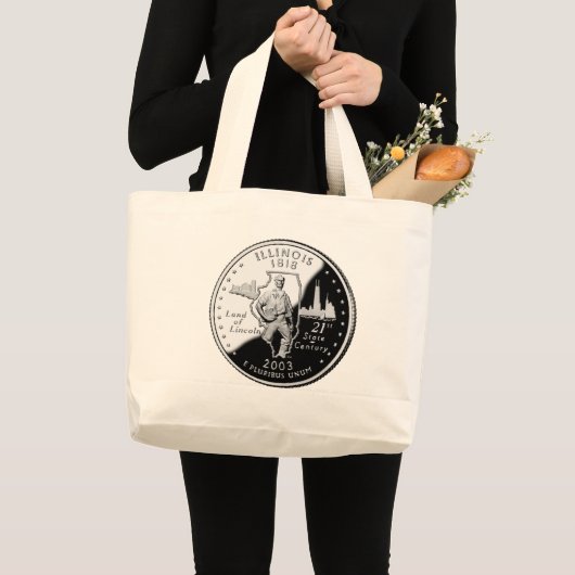 Grand Tote Bag Quartier d'État de l'Illinois Reverse Side Faux (Devant (produit))