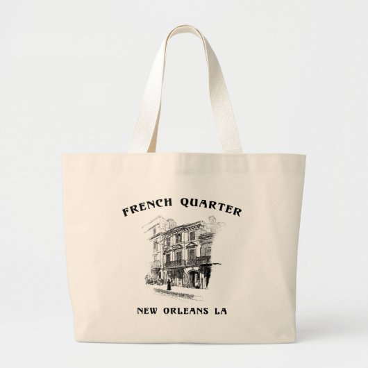 Grand Tote Bag Quartier français la Nouvelle-Orléans (Devant)