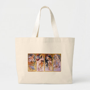 Grand Tote Bag Quatre saisons par Alphonse Mucha