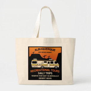 Grand Tote Bag Queen of the Camper - Drôle Camping RV Caravan