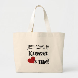 Grand Tote Bag Quelqu'un au Kowéit m'aime