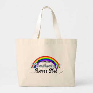 Grand Tote Bag Quelqu'un au Mississippi m'aime
