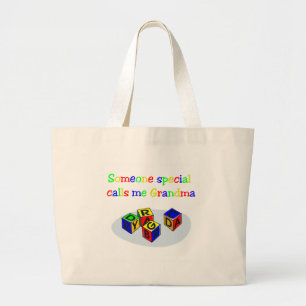 Grand Tote Bag Quelqu'un m'appelle grand-maman