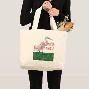 Grand Tote Bag « Qu'est-ce qu'on mange pour dîner ? »