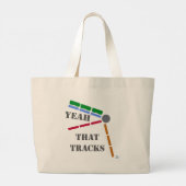 Grand Tote Bag Qui Trace Fun Train Boardgame Theme (Dos)