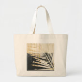 Grand Tote Bag Raffie d'or - Franges de palme (Devant)