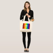Grand Tote Bag Rainbow Cross ROY G BIV (Devant (modèle))