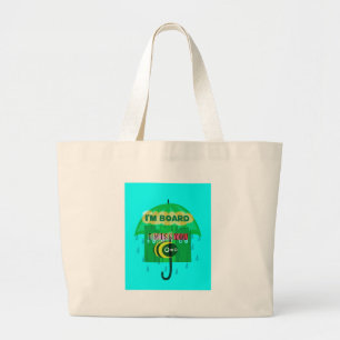 Grand Tote Bag Rainy Day Fun : A Bee's Perspective. "Je suis à bo
