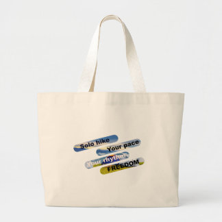 Grand Tote Bag Randonnée en solo, votre rythme, votre rythme, vot