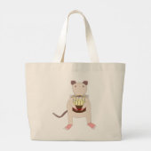 Grand Tote Bag Rat de Siamese avec gâteau d'anniversaire (Dos)