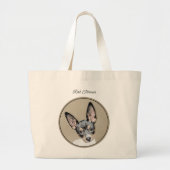 Grand Tote Bag Rat Terrier Peinture Tri Couleur Original Chien Ar (Devant)