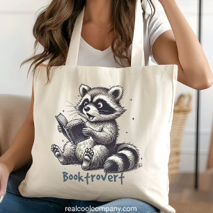 Grand Tote Bag Raton laveur bibliophile drôle
