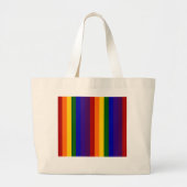 Grand Tote Bag Rayures arc-en-ciel (Devant)