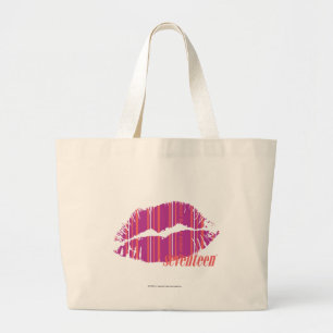 Grand Tote Bag Rayures minces pourpres