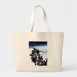 Grand Tote Bag Réalisation de l'alpiniste hiver de neige