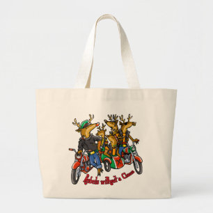 Grand Tote Bag Rebelles sans bande dessinée de vacances de renne