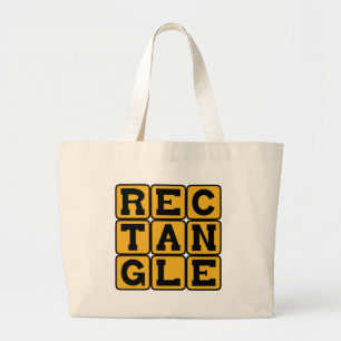 Grand Tote Bag Rectangle, polygone à quatre côtés