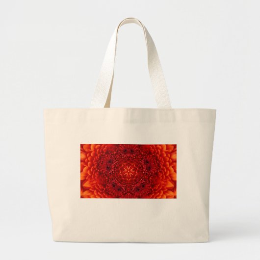 Grand Tote Bag RED DAHLIA FLEURS Abstraites florales (Devant)