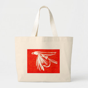 Grand Tote Bag "Red Midge" Wet Fly Jumbo Fourre-tout