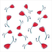 Grand Tote Bag Red Poppy