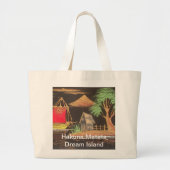 Grand Tote Bag Red Sailboat Paysage peinture à l'huile Imprimer (Devant)