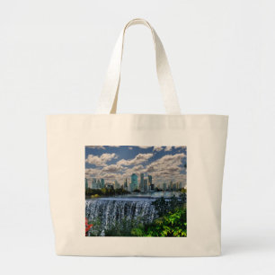 Grand Tote Bag RÉFLEXIONS des cascades de rivière d'once Brisba