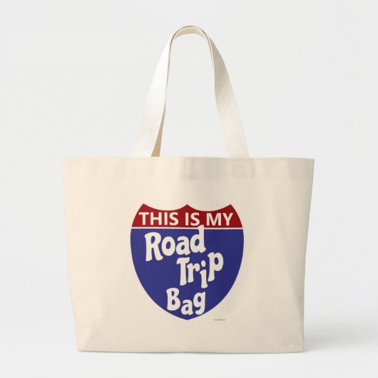 Grand Tote Bag Regardez Mon voyage sur la route (Devant)