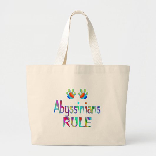 Grand Tote Bag Règle d'Abyssiniens (Devant)
