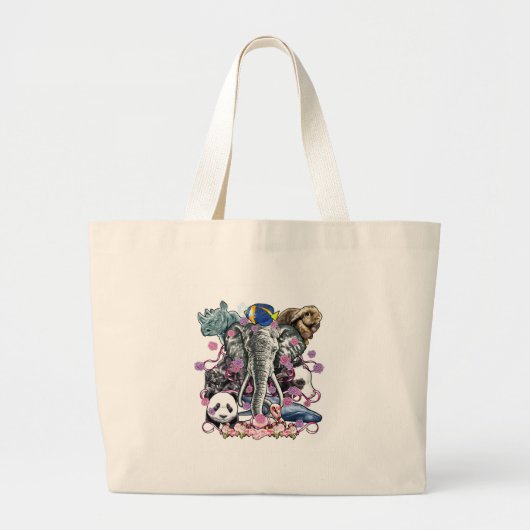 Grand Tote Bag Règne animal (Devant)
