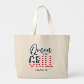 Grand Tote Bag Reine du grill fourre-tout (Dos)