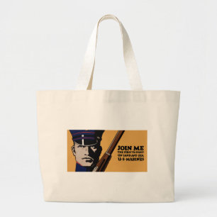 Grand Tote Bag Rejoignez-moi ~ US Marines