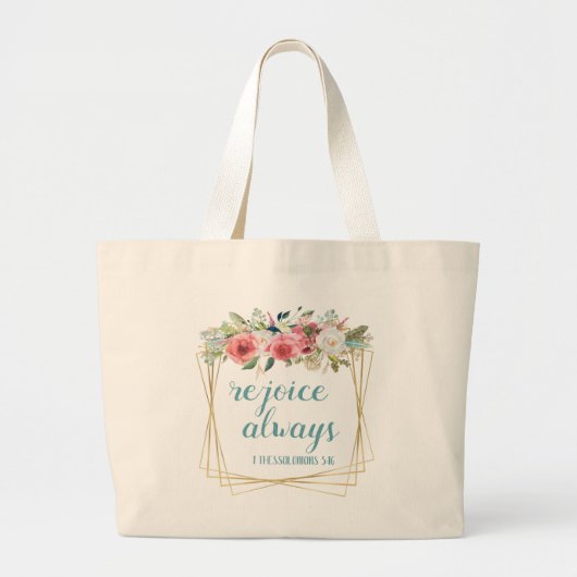 Grand Tote Bag Réjouissez toujours (Devant)