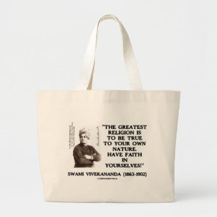 Grand Tote Bag Religion de Vivekananda de Swami la plus grande