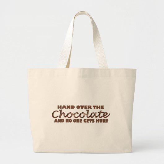 Grand Tote Bag Remettez le chocolat (Devant)