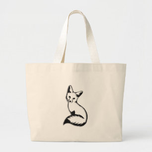Grand Tote Bag Renard argenté