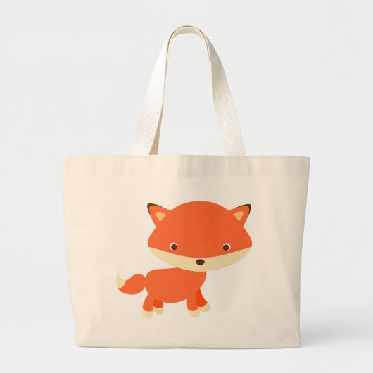 Grand Tote Bag Renard orange (Devant)