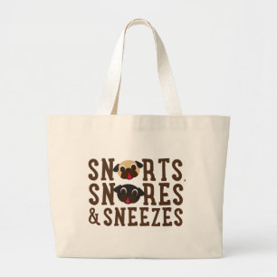 Grand Tote Bag Renifle, ronfle et éternue toile Fourre-tout de