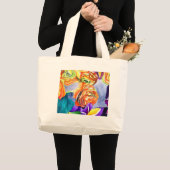 Grand Tote Bag Renoncules et Iris aquarelle (Devant (produit))