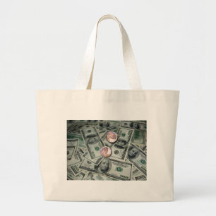 Grand Tote Bag Répartition de l'argent et deux cents