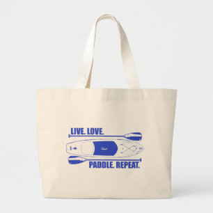 Grand Tote Bag Répéter la pagaie d'amour en direct